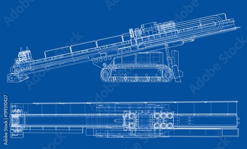 Horizontal directional drilling machine vector