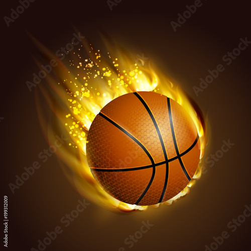 Flying basketball on fire © bastinda18