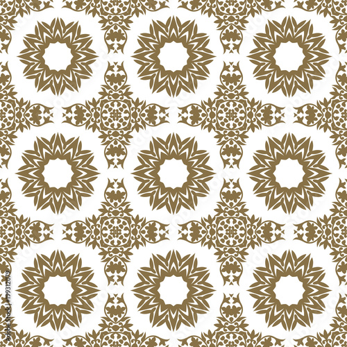 Seamless floral pattern. Oriental ornament. Element for design. Can be used for wallpaper, background, surface textures. Seamless pattern oriental ornament. Textile print. Islamic vector design.