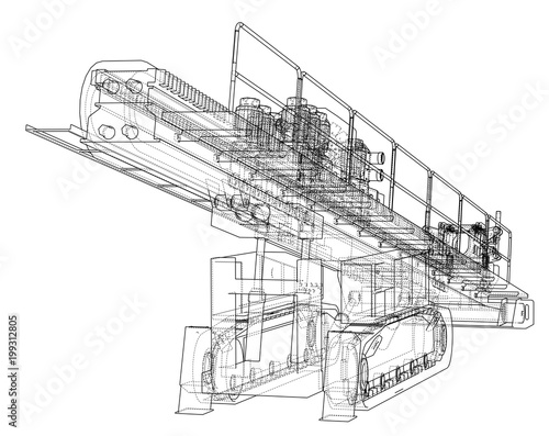 Horizontal directional drilling machine vector