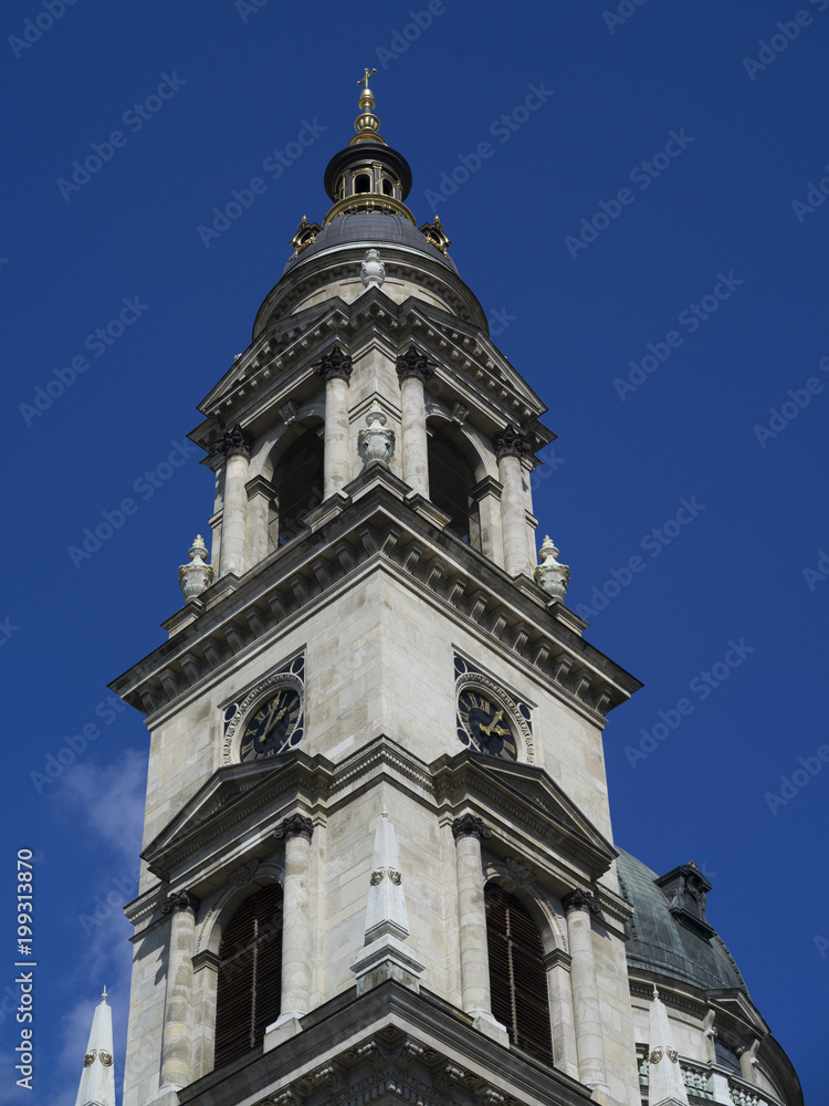 Low angle view of St. Stephen's Basilica, Budapest, Hungary