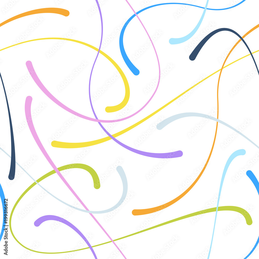 Abstract doodle blob lines. calligraphic curves vector seamless pattern, colorful design Abstract doodle blob lines. calligraphic curves vector seamless pattern, colorful design