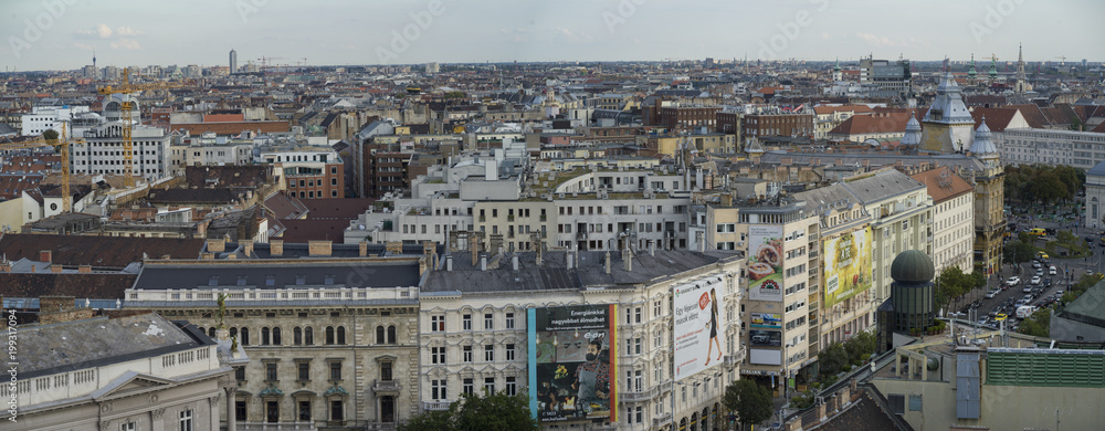 Fototapeta premium View of city from St. Stephen's Basilica, Budapest, Hungary
