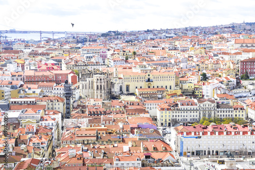 view of lisbon from top of the castle of sao jorge