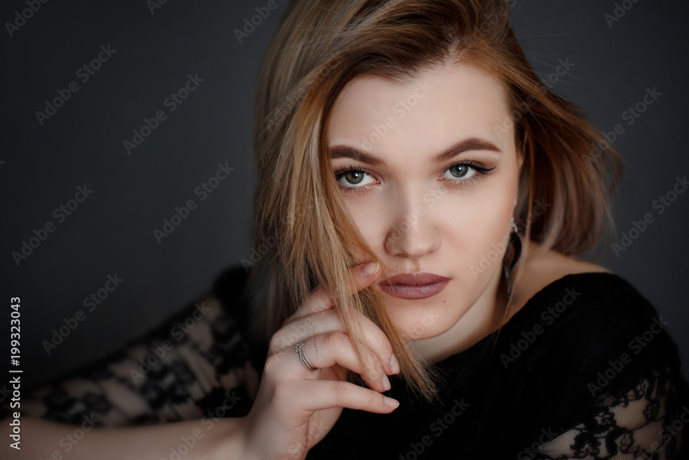 sexual woman portrait in darkness sexual woman portrait in darkness