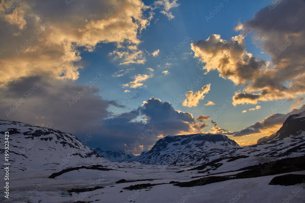 Winter/Spring in Handangervidda, Noway, Haukeliseter, 