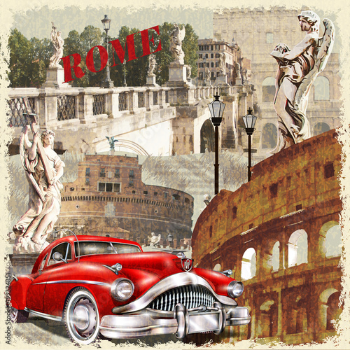 Rome vintage poster.