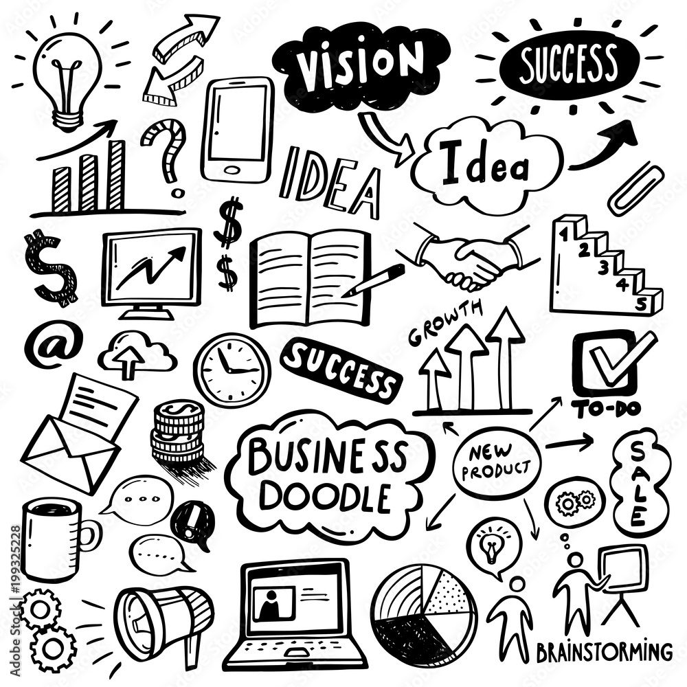 Business Doodles - Creative Process of Making a Successful Business Plan