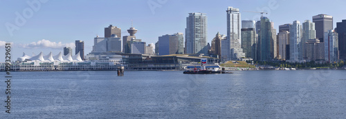 Vancouver BC skyline panoramic view Canada.