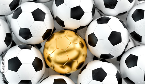 Golden soccer ball 