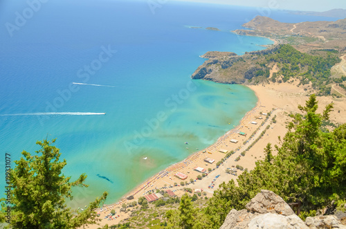 tsabika beach in Rhodes island greece