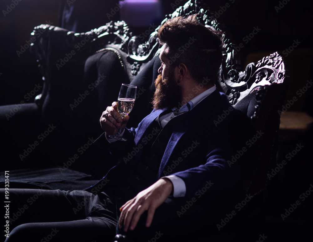 Naklejka premium Business concept. Men's club concept.