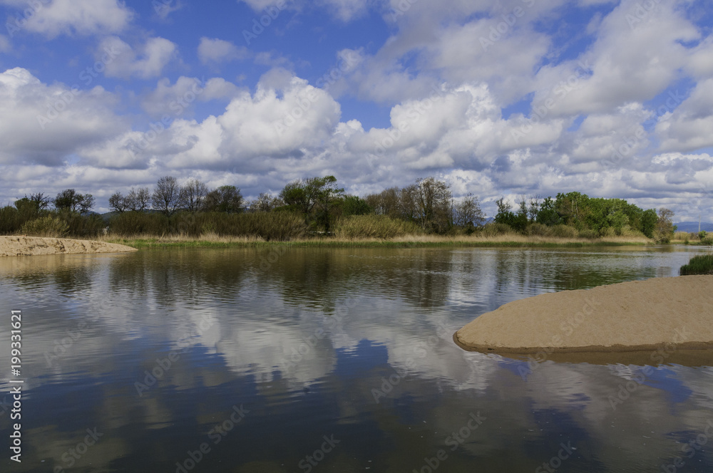 Obraz premium Desembocadura del rio Tordera