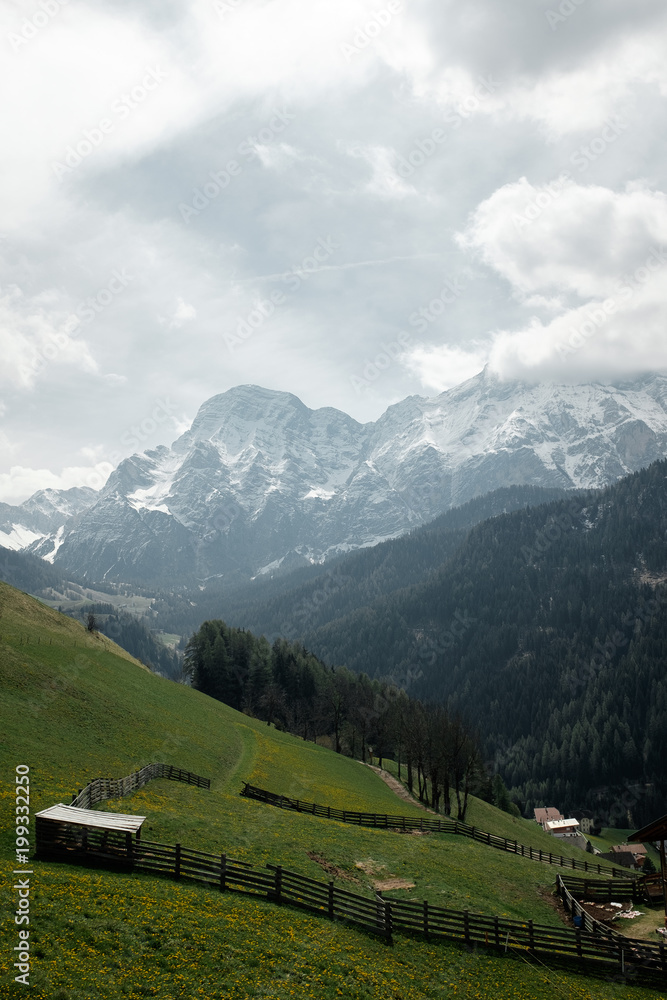 View of the mountains in northern Italy