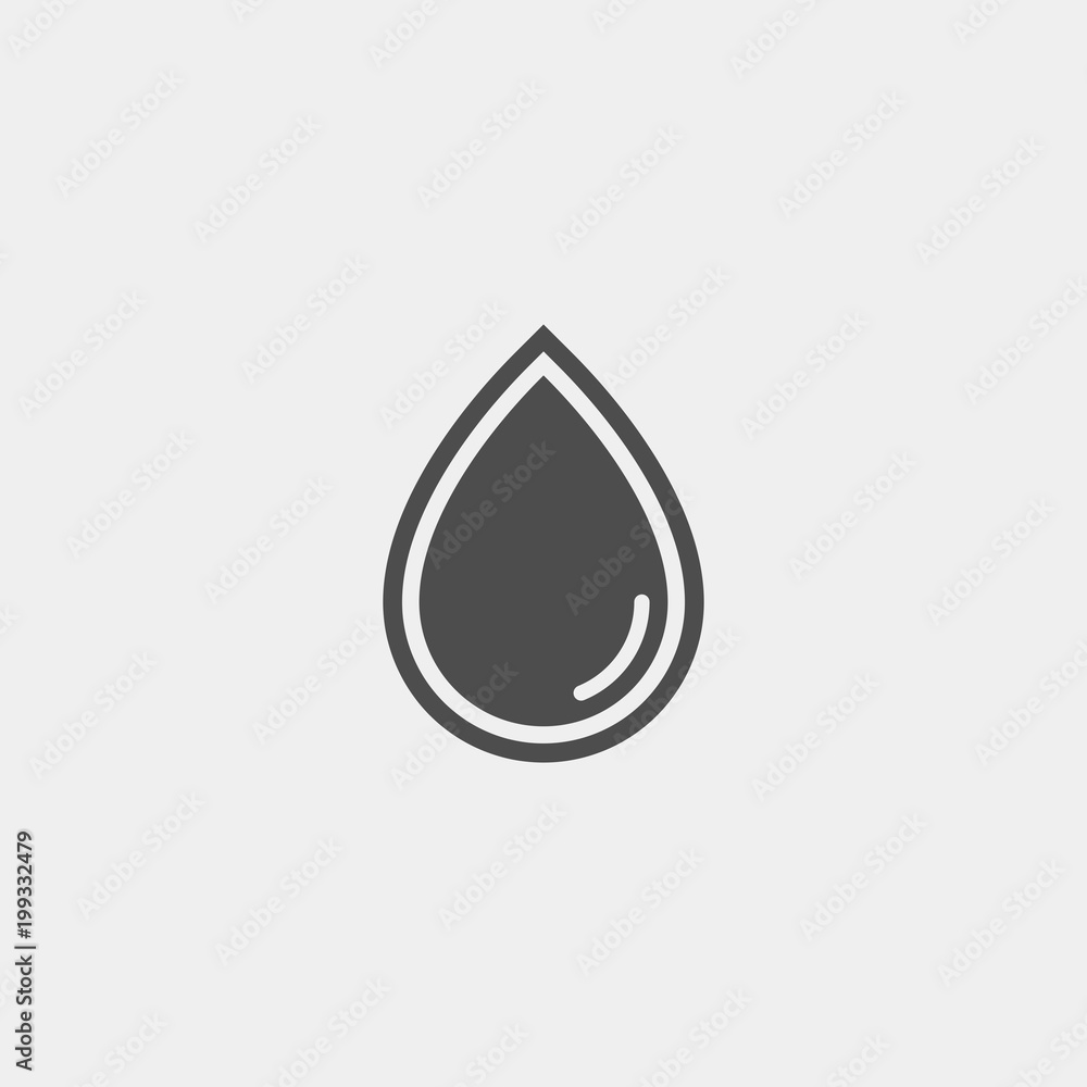 Drope flat vector icon. Water flat vector icon Drope flat vector icon. Water flat vector icon