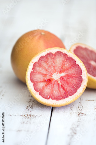 Grapefruit on old wood