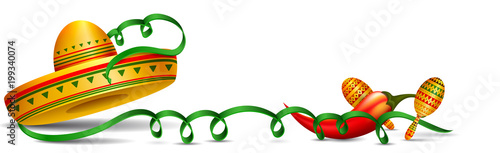 Cinco De Mayo vector design with sombrero.