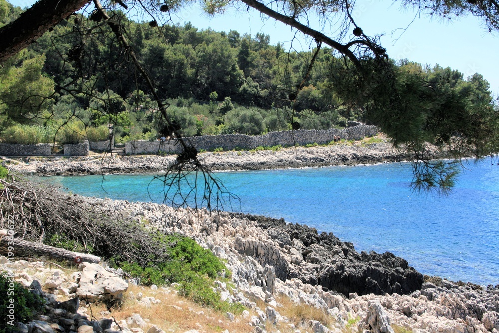Fototapeta premium view on the island Losinj, Croatia