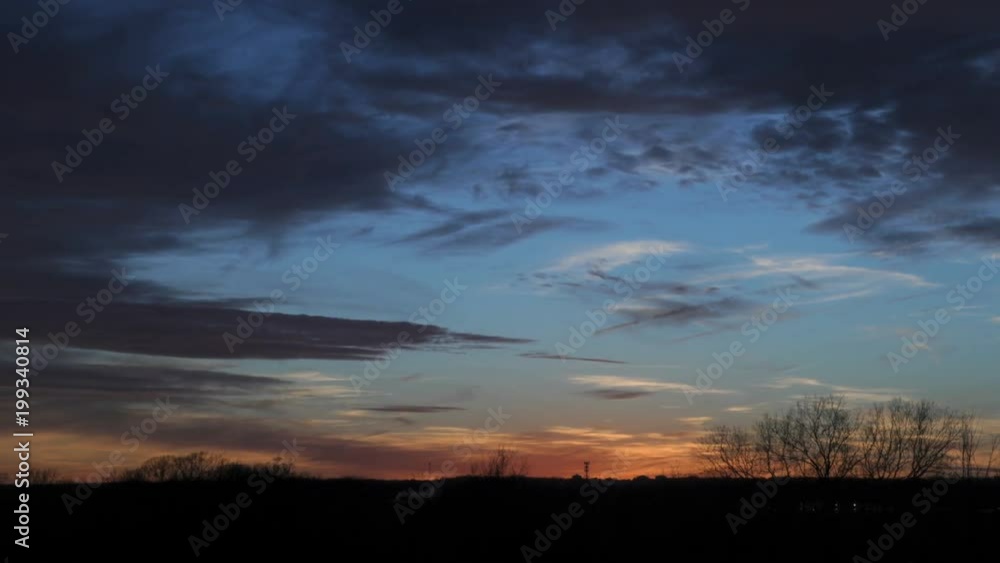 Time Lapse Clouds at Sunset in Winter Time Lapse Clouds at Sunset in Winter