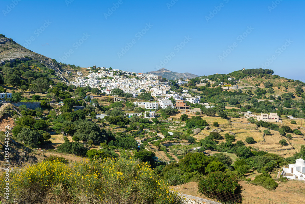Beautiful mountain village of Koronos on Naxos island. Greece