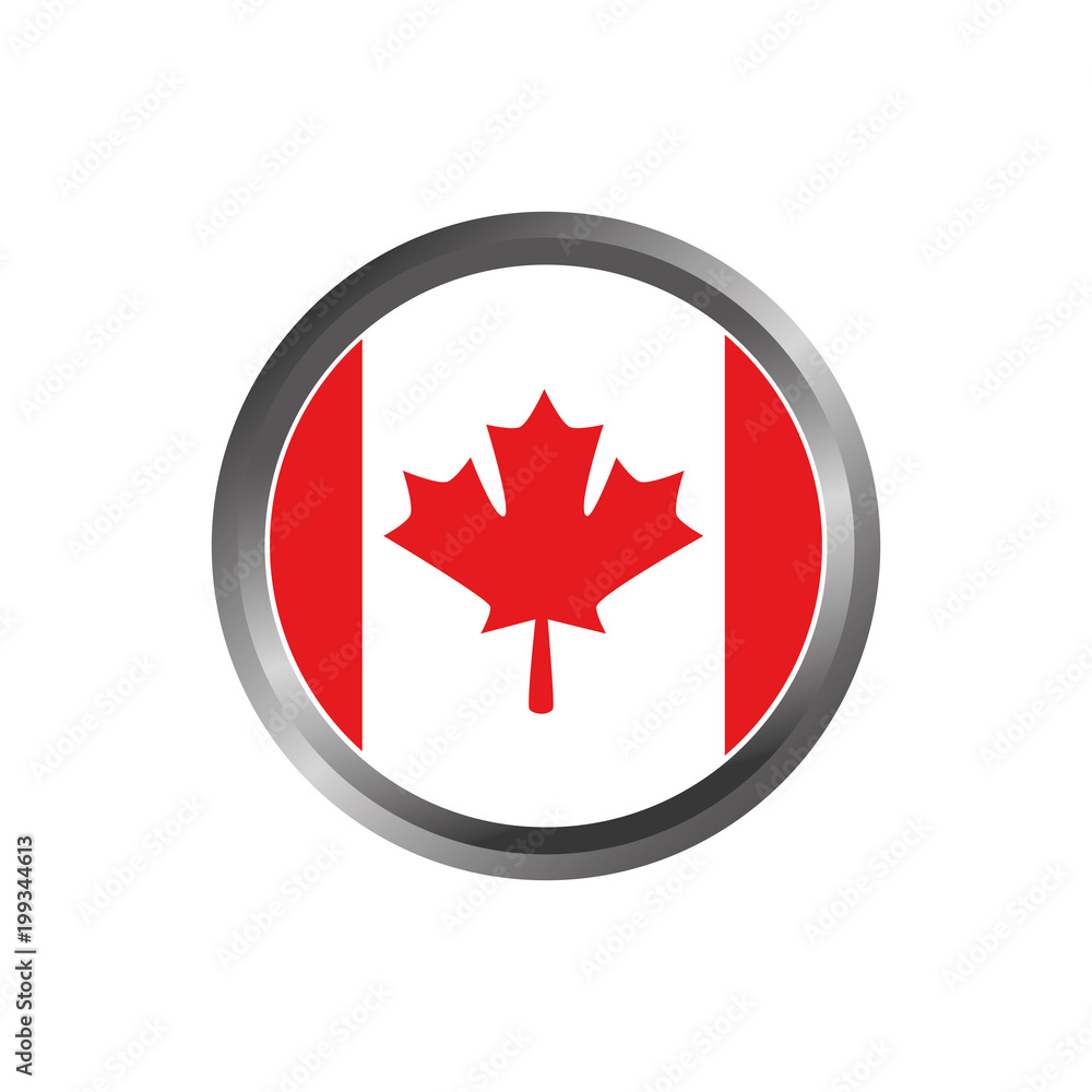 flag of canada button vector illustration design flag of canada button vector illustration design