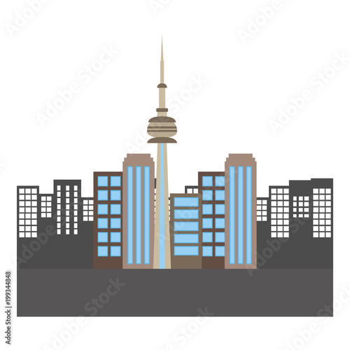 toronto canada city scene vector illustration design