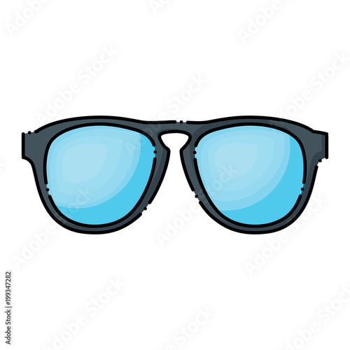 glasses icon over white background, vector illustration