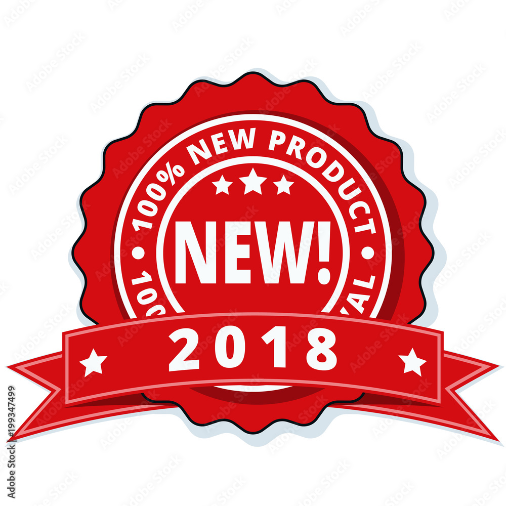 Obraz premium New Product 2018 label illustration