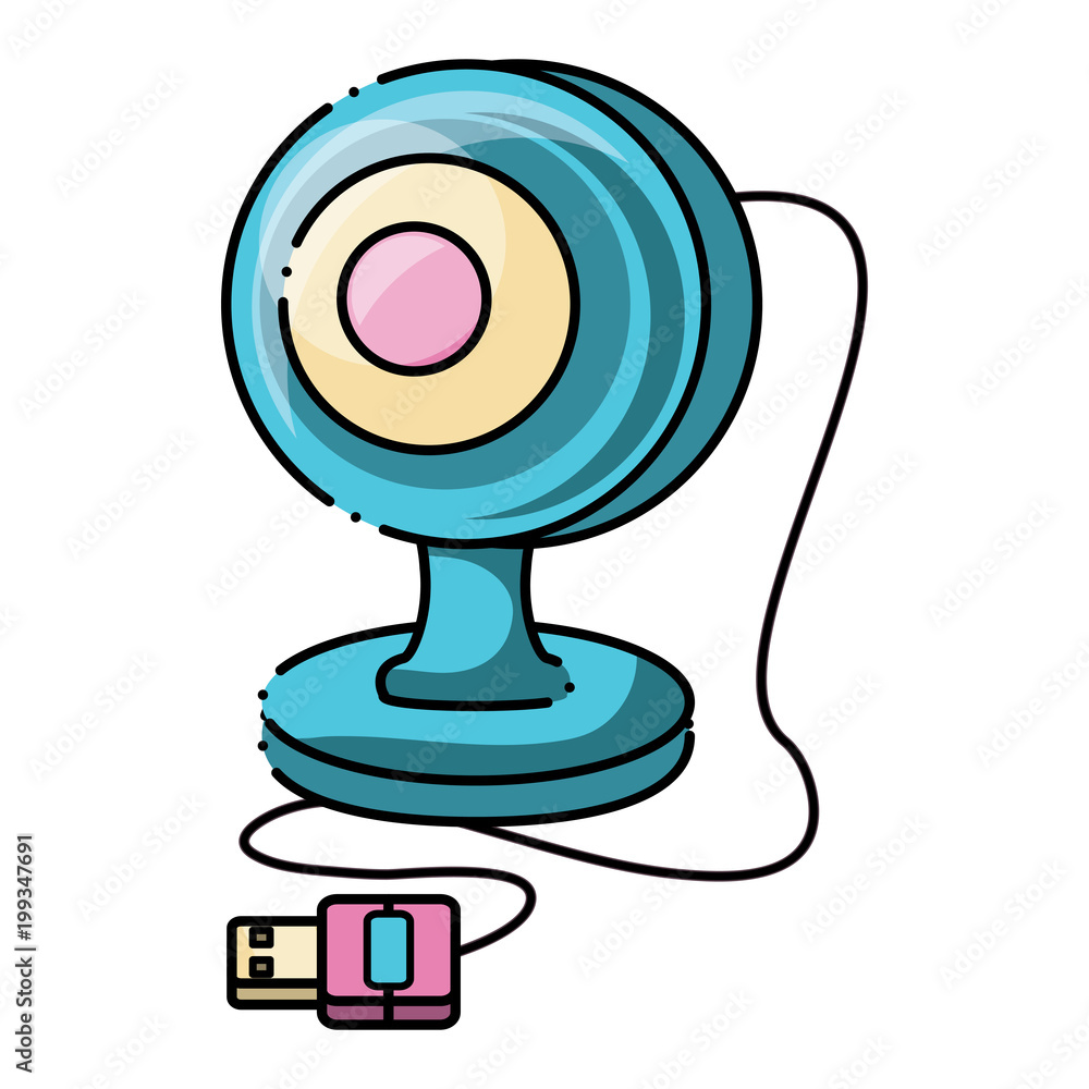 web cam device icon over white background, colorful design. vector illustration web cam device icon over white background, colorful design. vector illustration