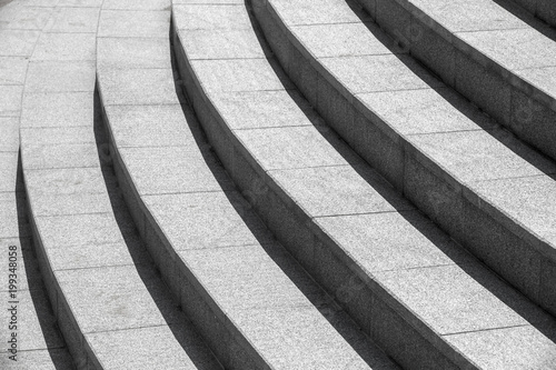 Architecture background, dark round stairs