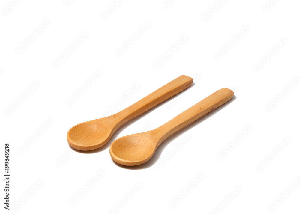 Wooden spoons isolated on the white Wooden spoons isolated on the white