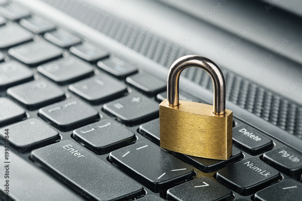 Padlock on computer keyboard. Network Security, data security and antivirus protection PC. Padlock on computer keyboard. Network Security, data security and antivirus protection PC.
