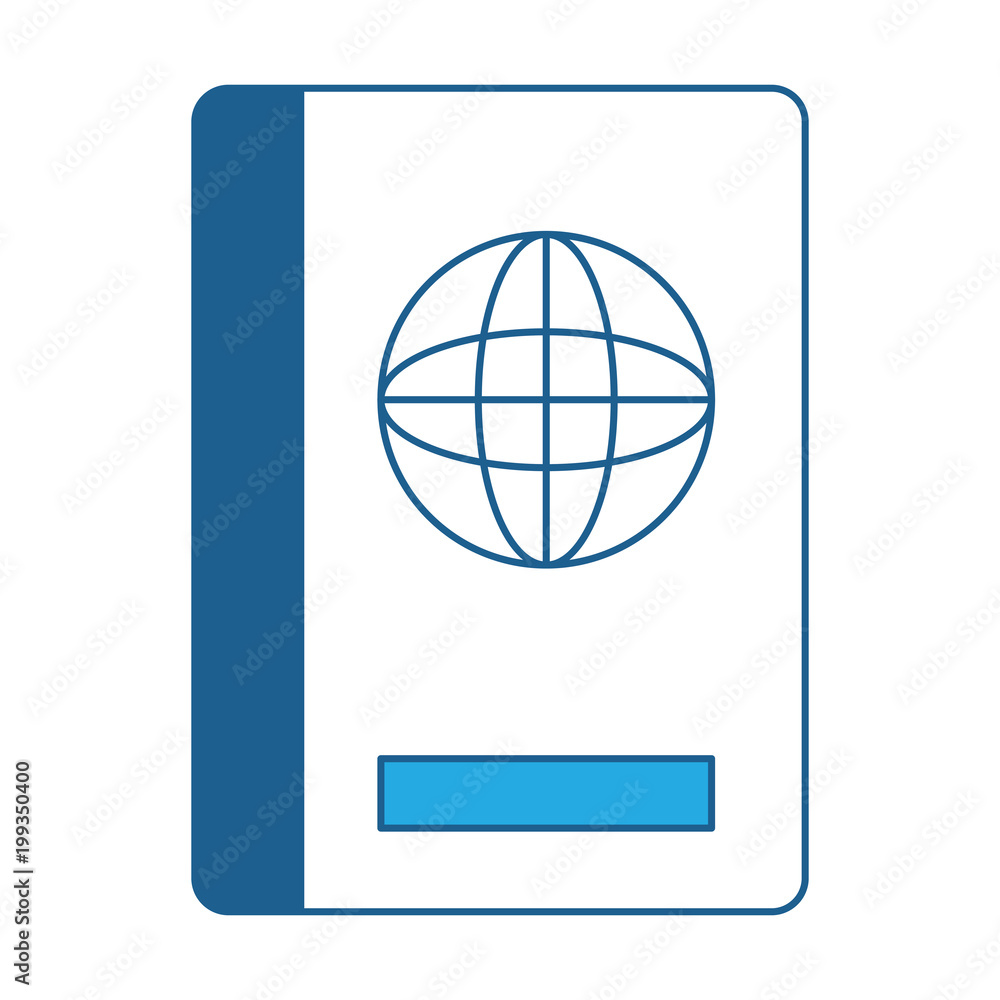 Passport background blue