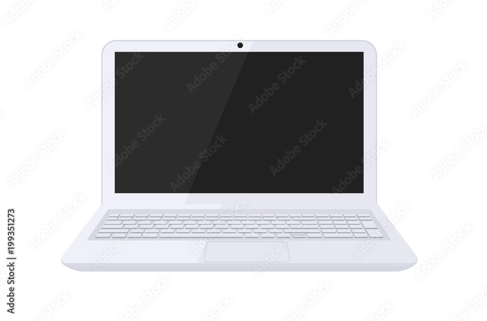 Modern laptop design in black and white color Modern laptop design in black and white color