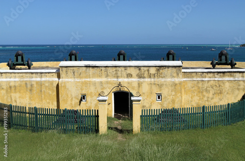 Quadro em tela view of parade ground inside historic Fort Christiansvaern, St