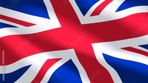 Canvas Print Vector image of United Kingdom flag background