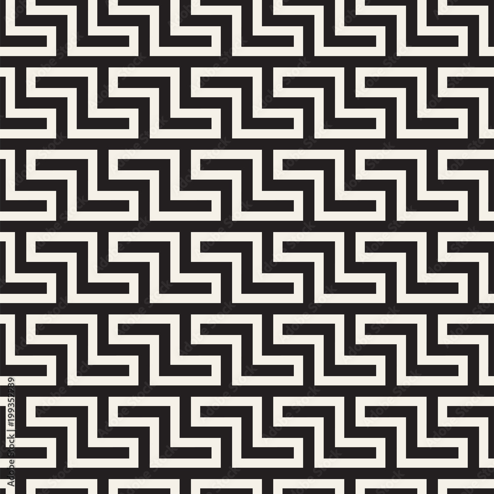 Stylish lines lattice. Ethnic monochrome texture. Abstract geometric background design. Vector seamless pattern. Stylish lines lattice. Ethnic monochrome texture. Abstract geometric background design. Vector seamless pattern.