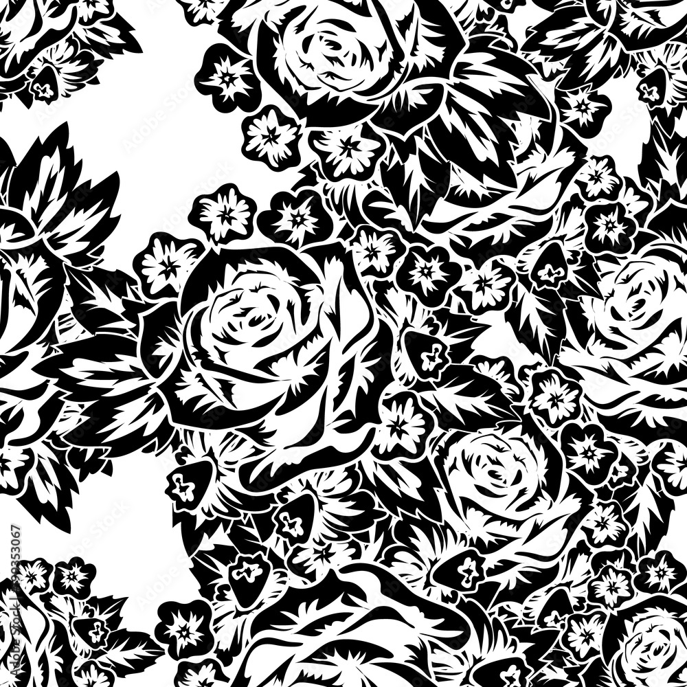 seamless monochrome pattern