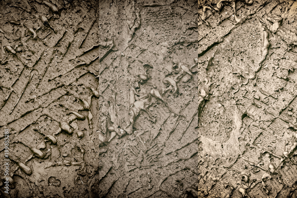 Mud texture or wet soil as natural organic clay and geological sediment mixture Mud texture or wet soil as natural organic clay and geological sediment mixture