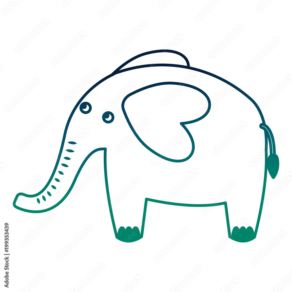 Fototapeta premium cute elephant animal icon vector illustration design