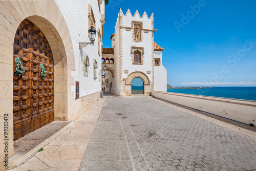 Cityscape of Sitges in Catalonia, Spain photo