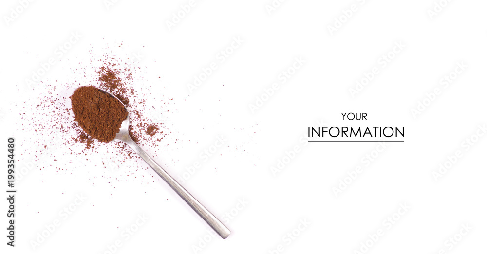 Coffee ground wooden spoon pattern Coffee ground wooden spoon pattern