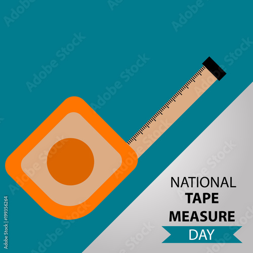 Vector illustration tape measure day