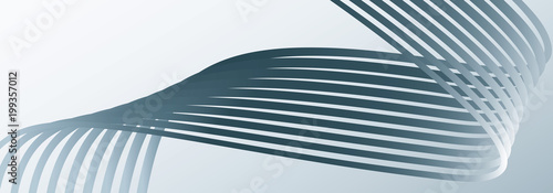Graue Wellen Linie Banner