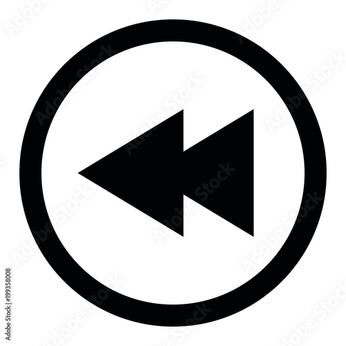 Zurückspulen Symbol Umrandung