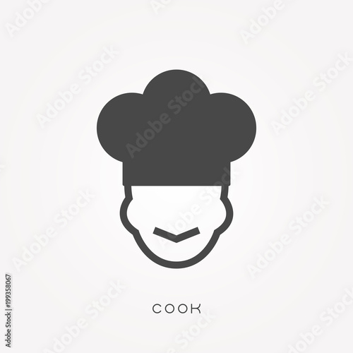 Silhouette icon cook