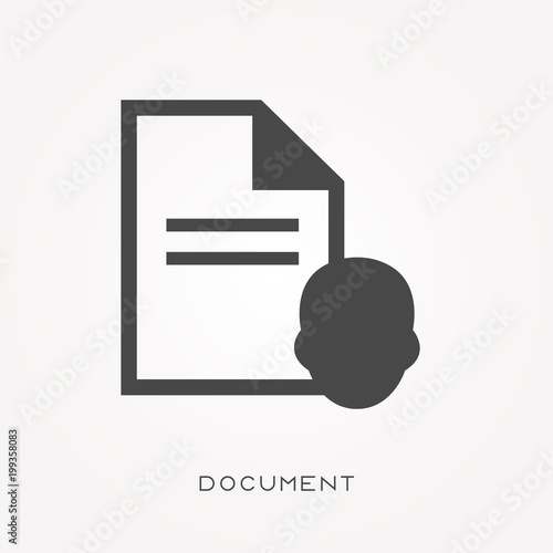 Silhouette icon document