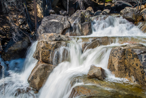 Long exposure of Rushing Waterfall at Yosemite National Park 