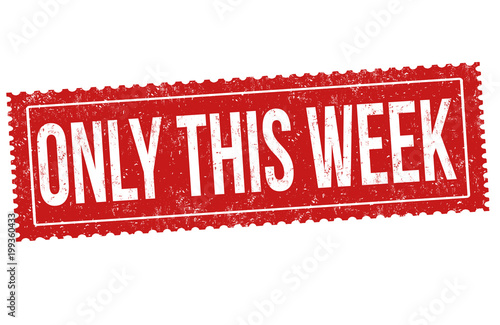Only this week grunge rubber stamp