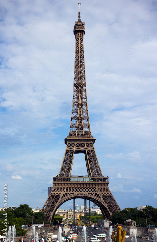 Fototapeta premium Eiffel tower, Paris, France, June 25, 2013